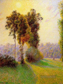  Sonne Kunst - Sonnenuntergang am abgeschickt Charlez eragny 1891 Camille Pissarro